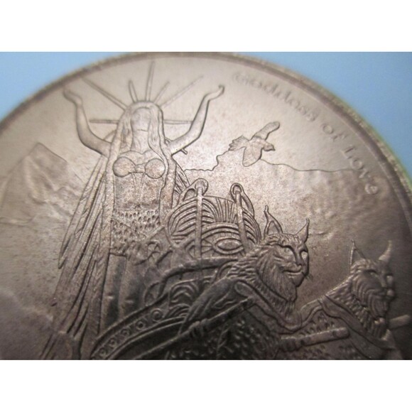 Freya Goddess of Love Silver Coin/Pendant-Copper/Bronze - Picture 8 of 8